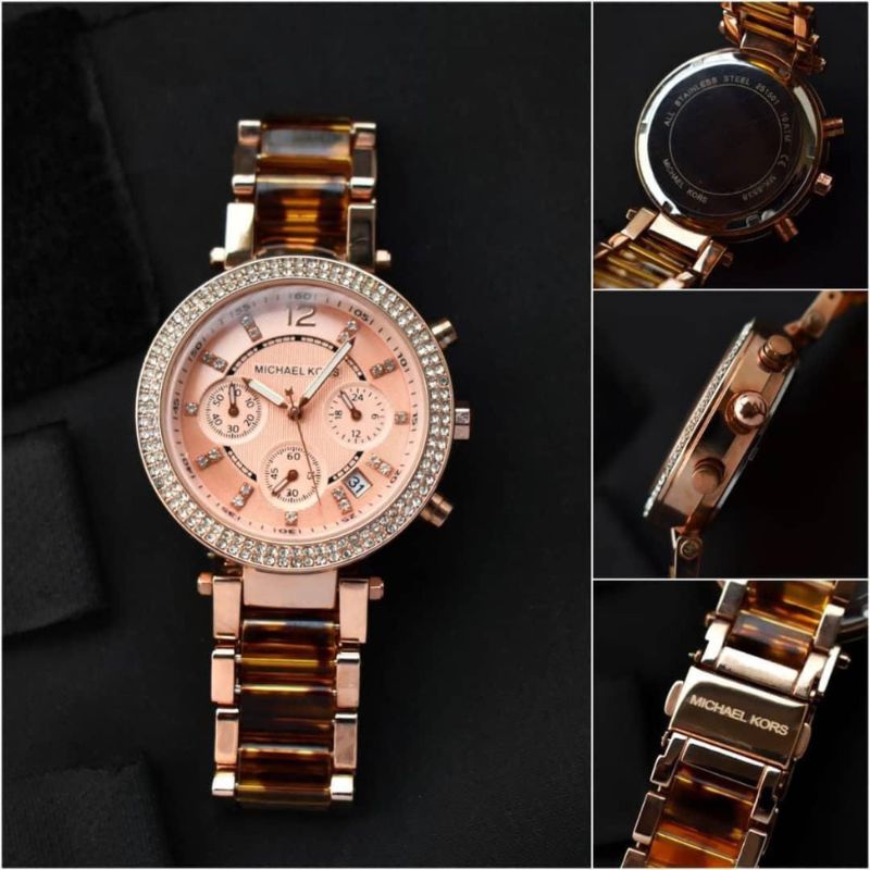 Michael Kors Cute Pink & Rose Gold Stylish Girls Watch (MK6326) - Image 11
