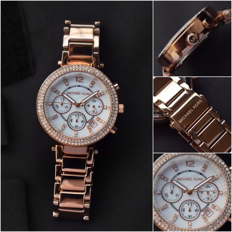 Michael Kors Cute Pink & Rose Gold Stylish Girls Watch (MK6326) - Image 10