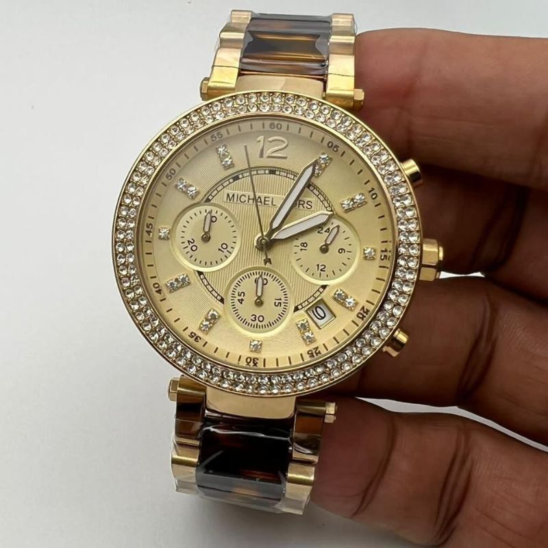 Michael Kors Cute Pink & Rose Gold Stylish Girls Watch (MK6326) - Image 9