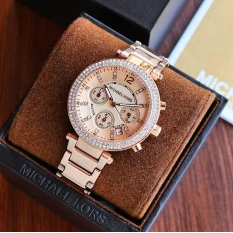 Michael Kors Cute Pink & Rose Gold Stylish Girls Watch (MK6326) - Image 8